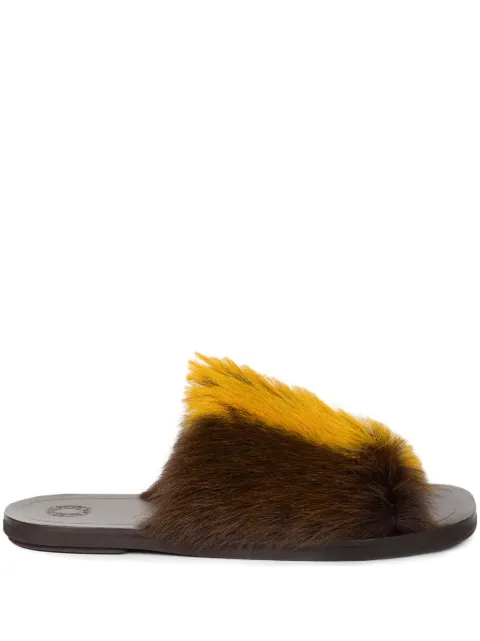 DRIES VAN NOTEN leather slides