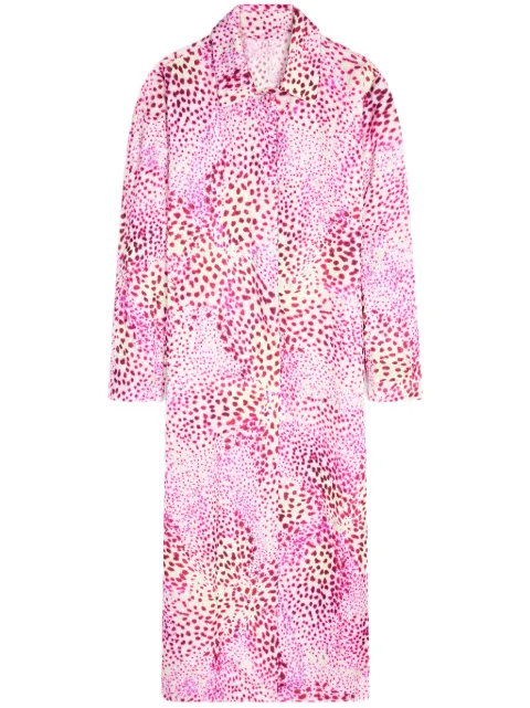 DRIES VAN NOTEN abrigo con capucha y motivo en jacquard