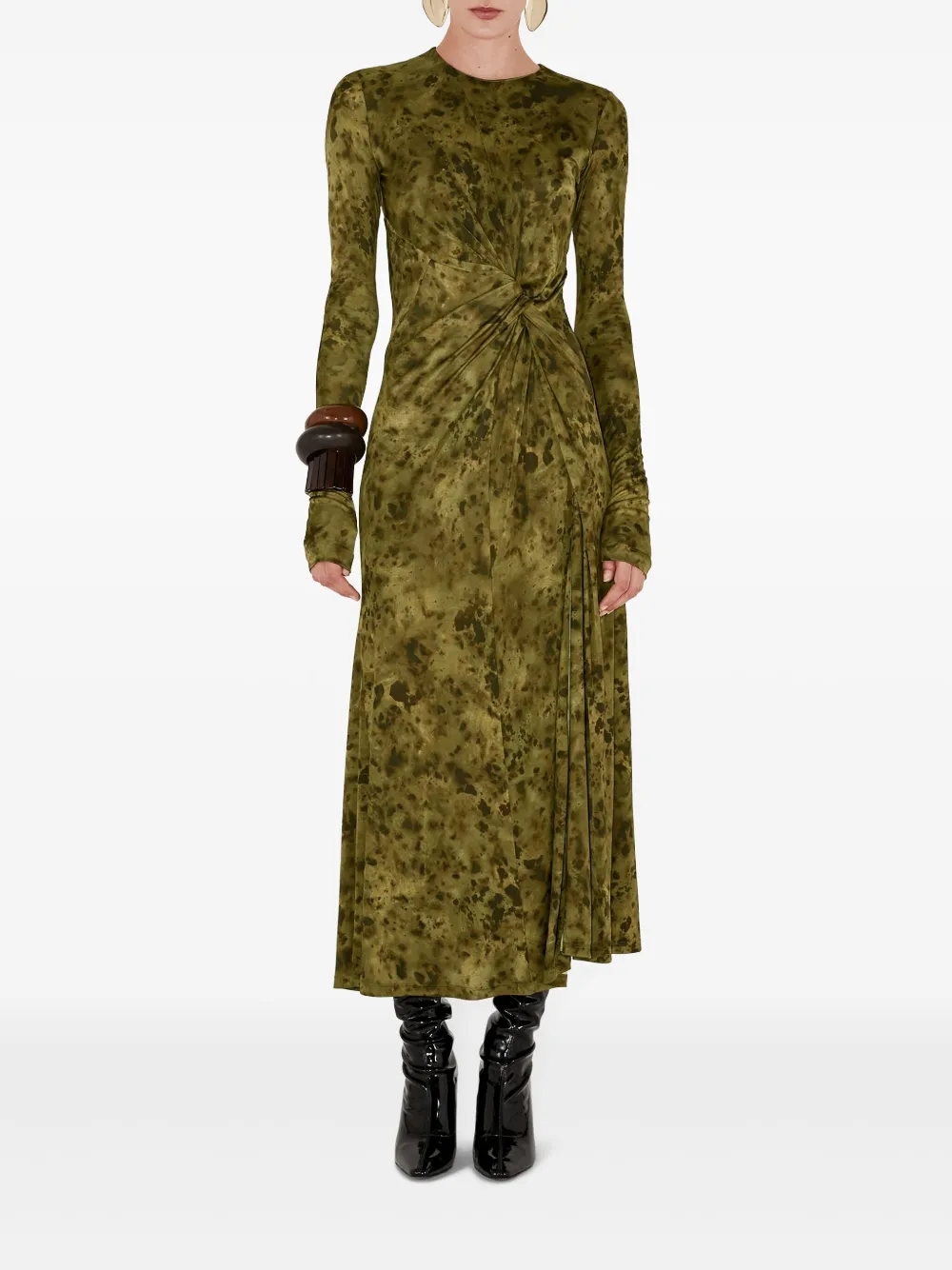 Galvan Jurk met print - Groen
