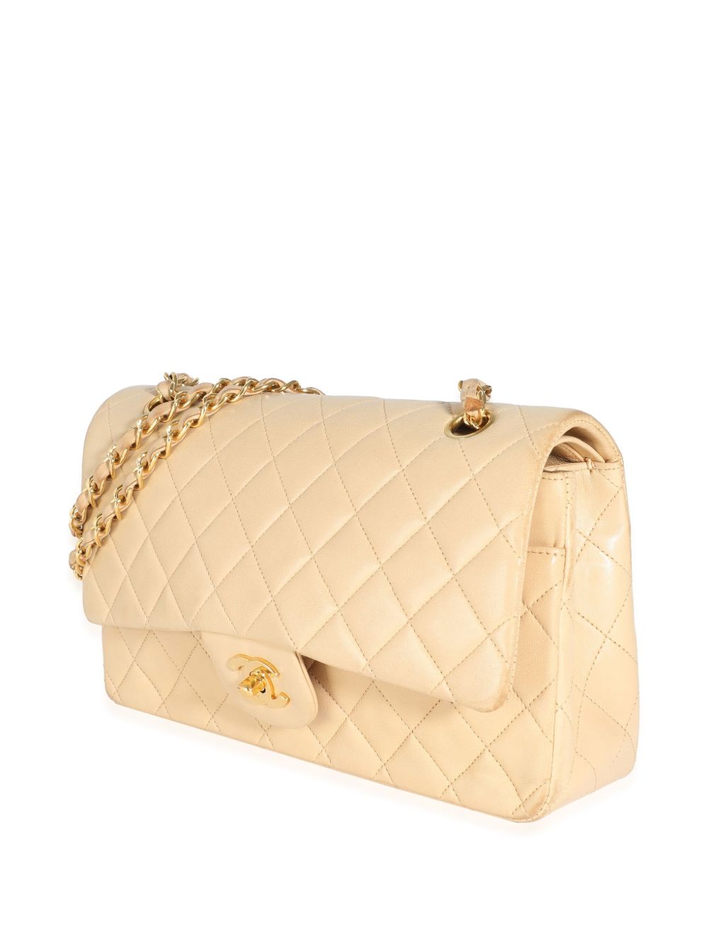 CHANEL Pre-Owned Double Flap medium schoudertas - Beige