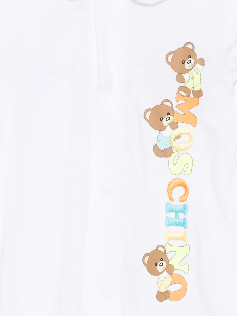 Moschino Kids Drie rompers met grafische print - Beige