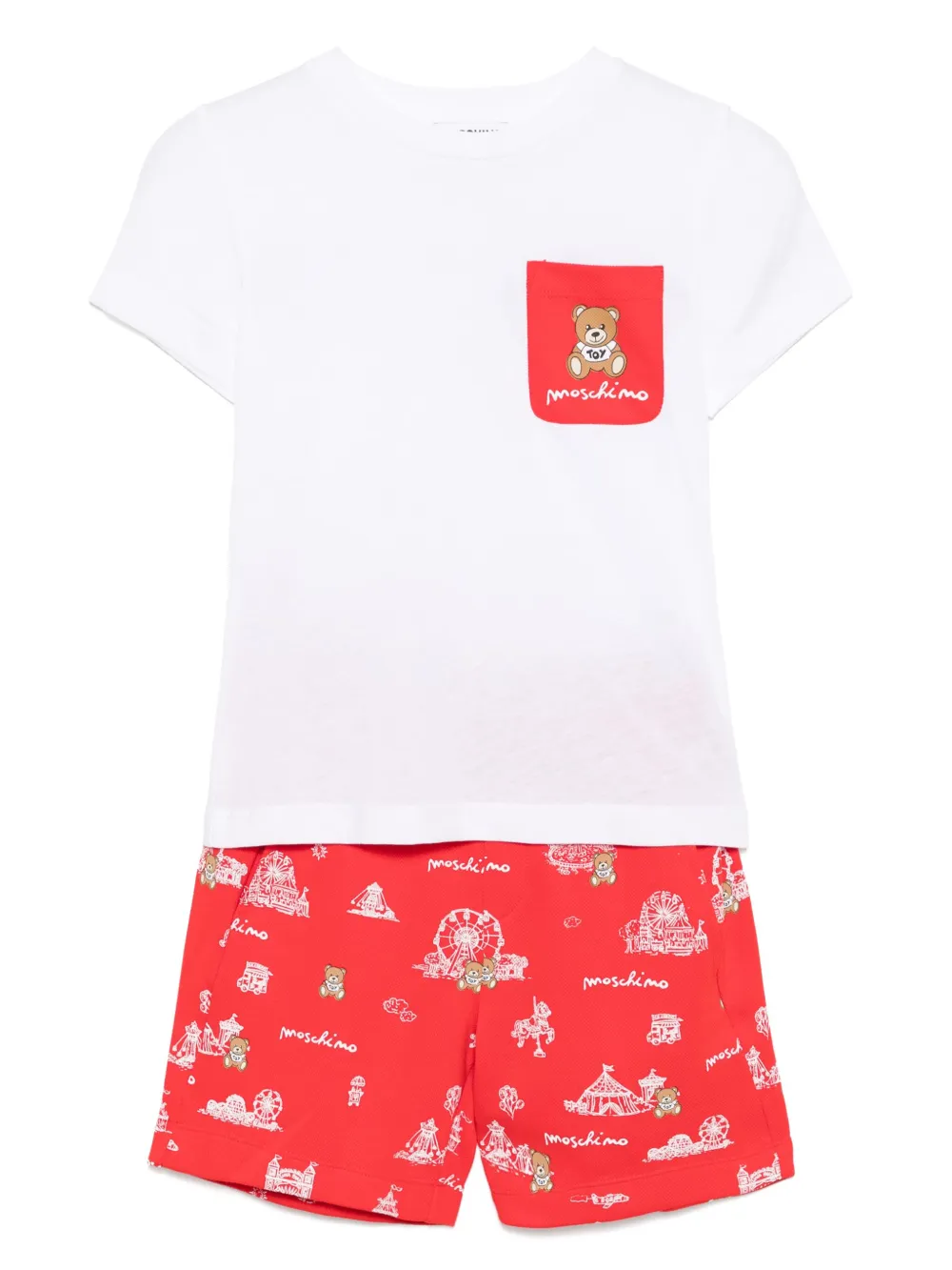 Moschino Kids Trainingspak met print Wit