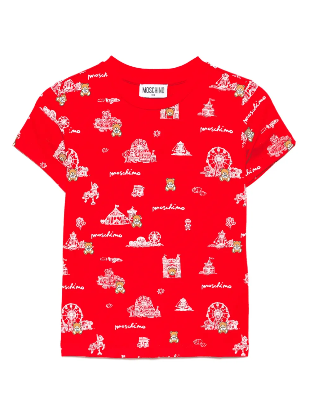 Moschino Kids T-shirt met grafische print Rood