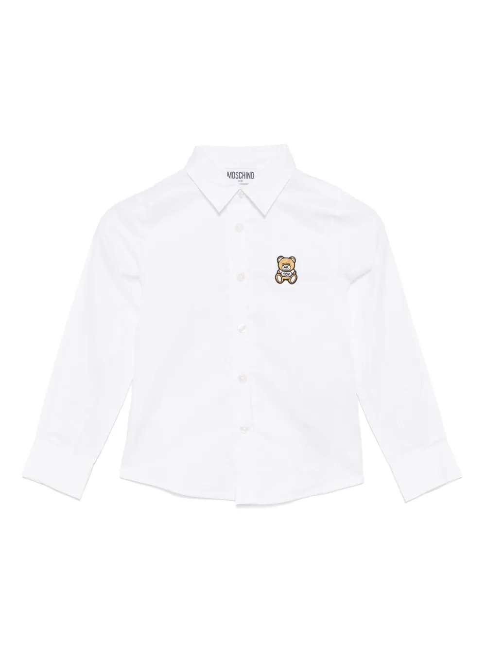 Moschino Kids Shirt met logopatch Wit