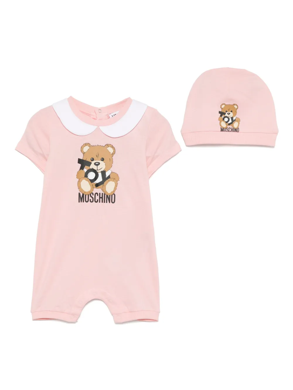 Moschino Kids グラフィック ロンパース - ピンク Moschino Kids グラフィック ロンパース - ピンク