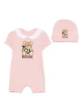 Moschino Kids graphic-print romper - Pink