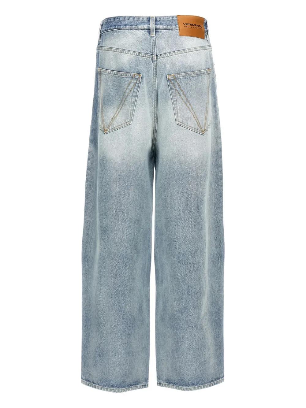 VETEMENTS Jeans met geborduurd logo - Blauw