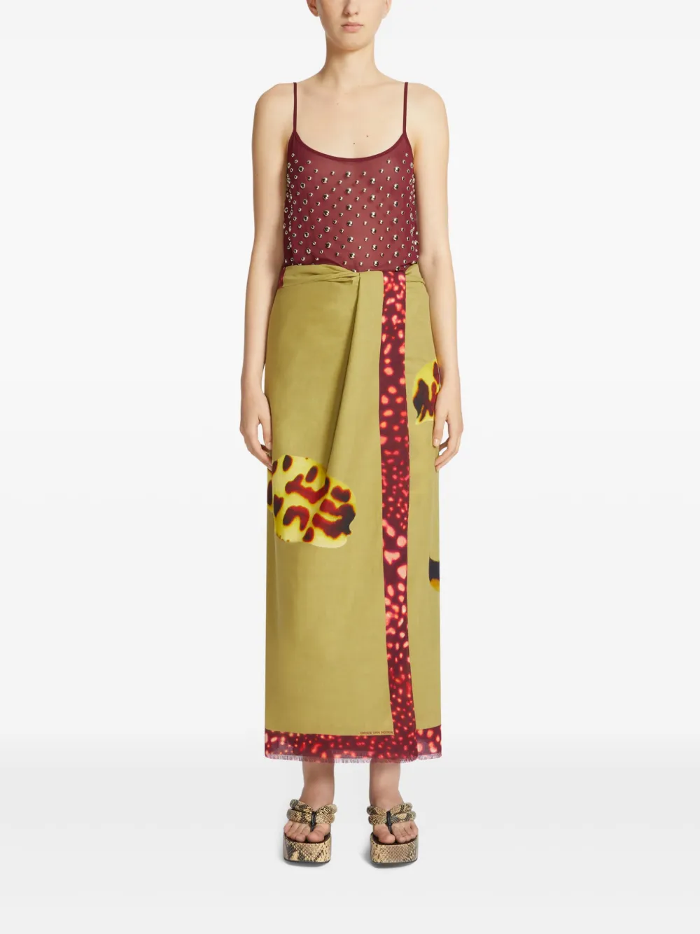 DRIES VAN NOTEN Tuniek met bloemenprint - Geel