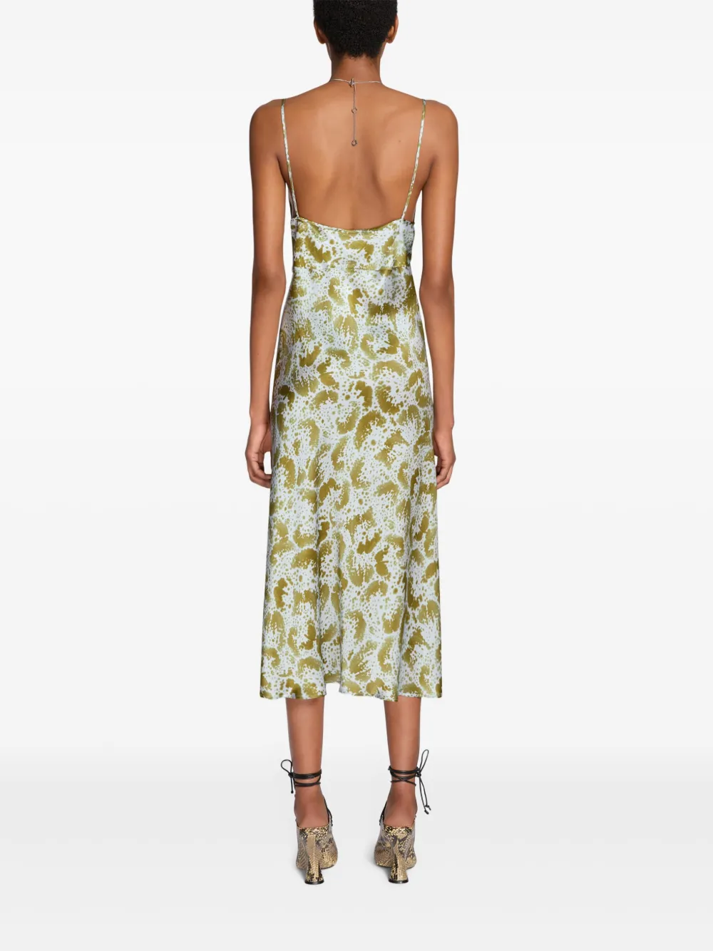 DRIES VAN NOTEN Zijden onderjurk Groen