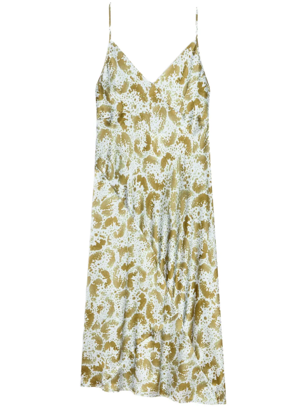 DRIES VAN NOTEN Zijden onderjurk Groen