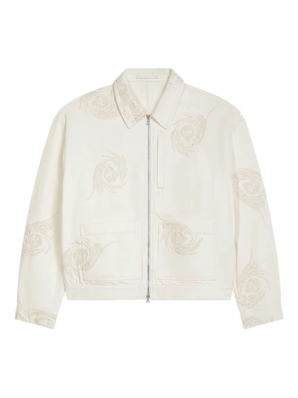 floral-embroidered jacket