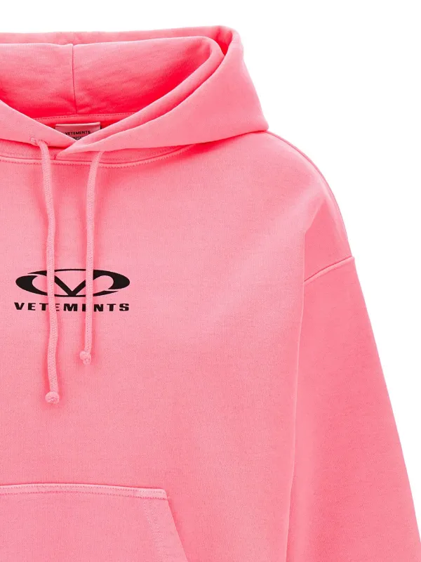 VETEMENTS ロゴ パーカー | ピンク | FARFETCH JP