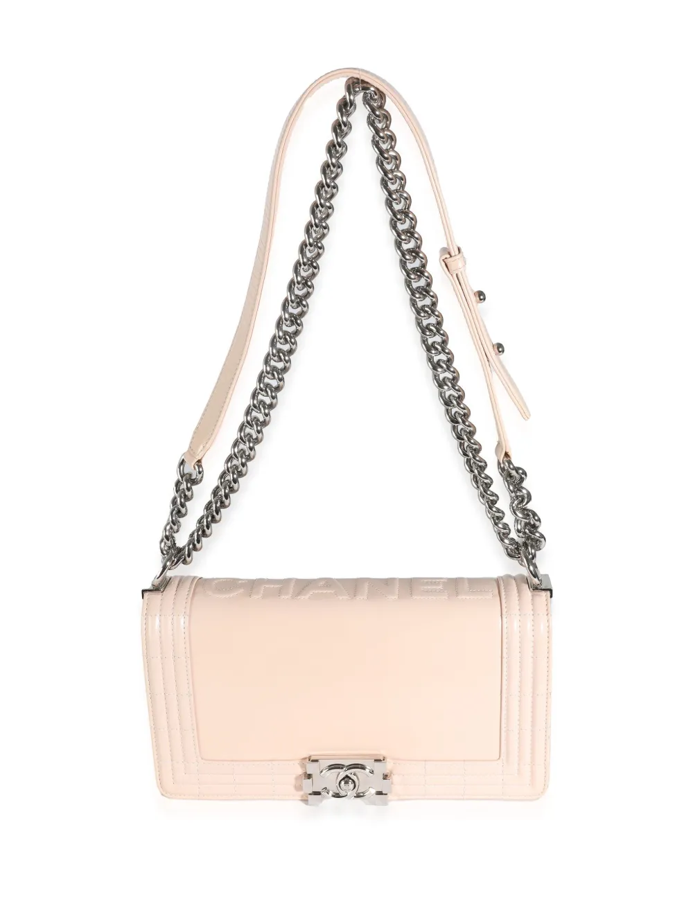 Pre-owned Chanel Medium Boy Shoulder Bag In Neutrals