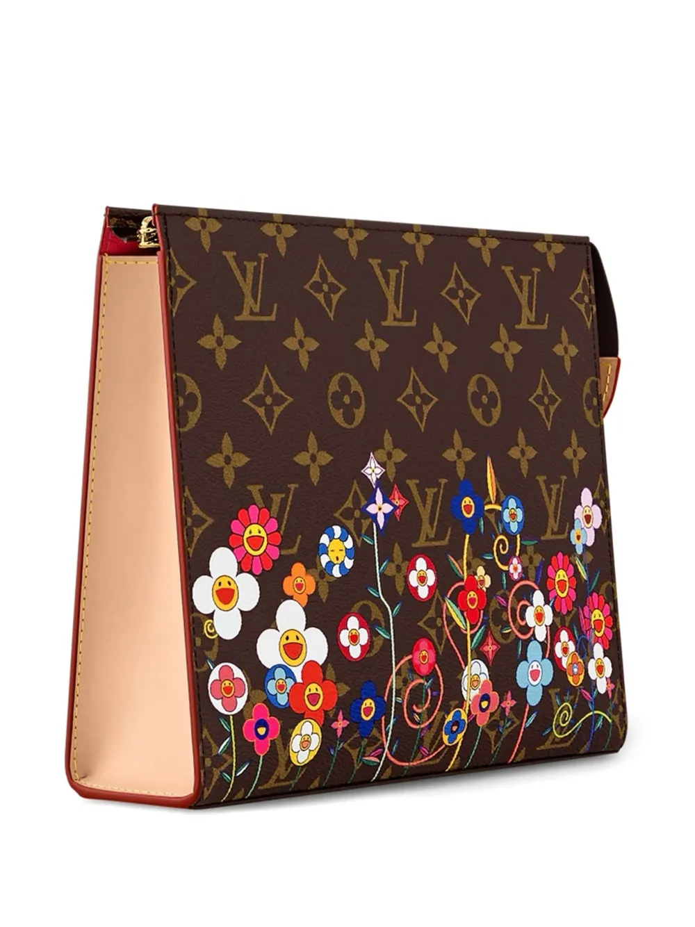 Pre-owned Louis Vuitton X Tm Toiletry Pouch In Brown