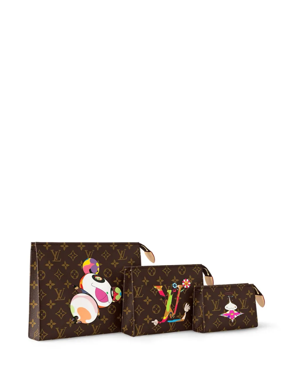 Louis Vuitton Pre-Owned x TM Trio toilettas - Bruin