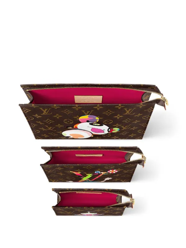 Louis Vuitton Pre-Owned x TM Trio Toiletry Pouch Brown FARFETCH MY