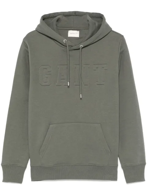 Gant logo-embossed hoodie  