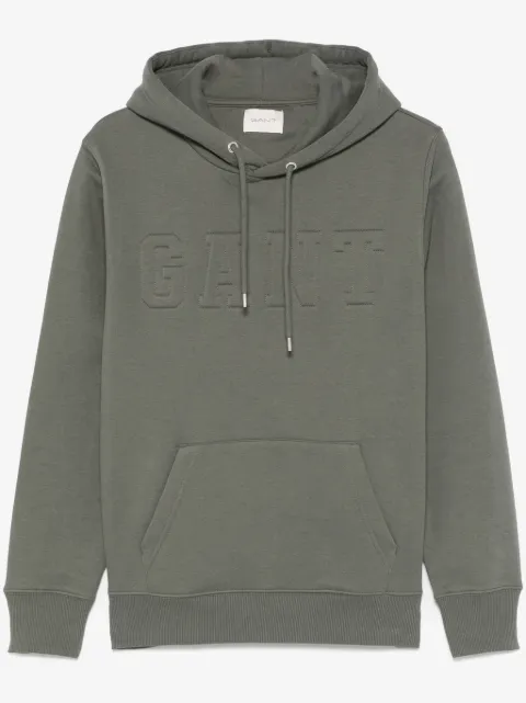 Gant logo-embossed hoodie  