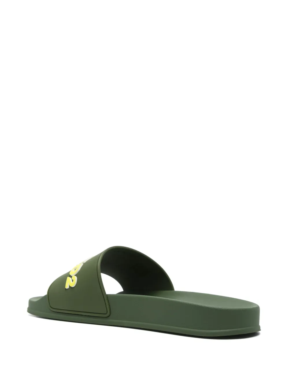 DSQUARED2 raised-logo slides Green