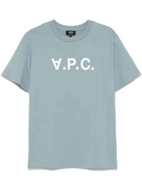A.P.C. playera con logo afelpado