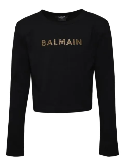 Balmain studded-logo top