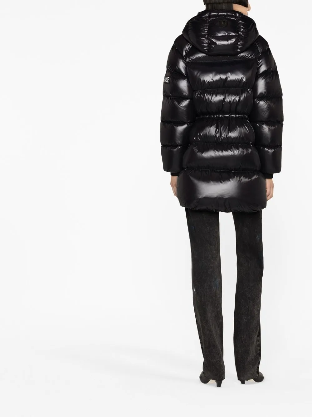 Shop Mackage Hooded "black" Puffer Coat