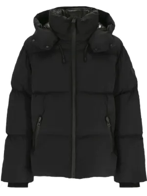 フード付きパデッドジャケット 黒 Moose Knuckles フーデッド パデッドジャケット | ブラック | FARFETCH JP