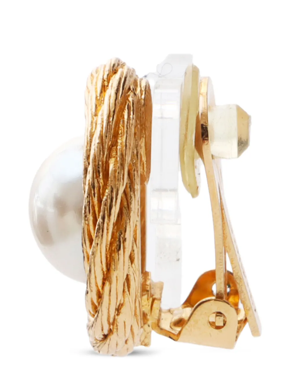 Christian Dior Pre-Owned 2000s oorclips met imitatieparels - Goud