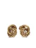 Christian Dior Pre-Owned 2000s twist-detail clip-on earrings - Gold