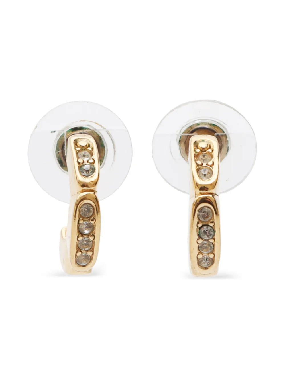 Christian Dior Pre-Owned aretes con detalles de strass 2000 | dorado | Image 1