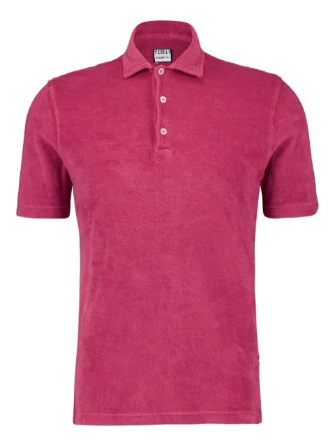 Fedeli terrycloth cotton polo shirt