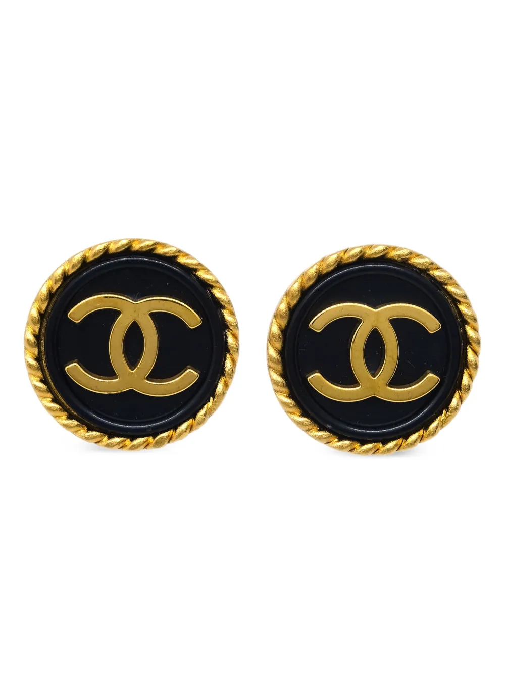 CHANEL Pre-Owned أقراط 1995 كبس CC | ذهبي | Image 1