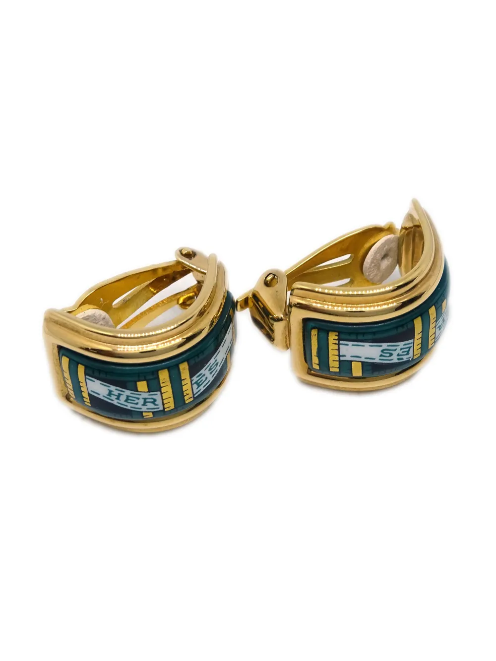 Hermès Pre-Owned 1990-2000s Cloisonne Ware oorclips - Goud