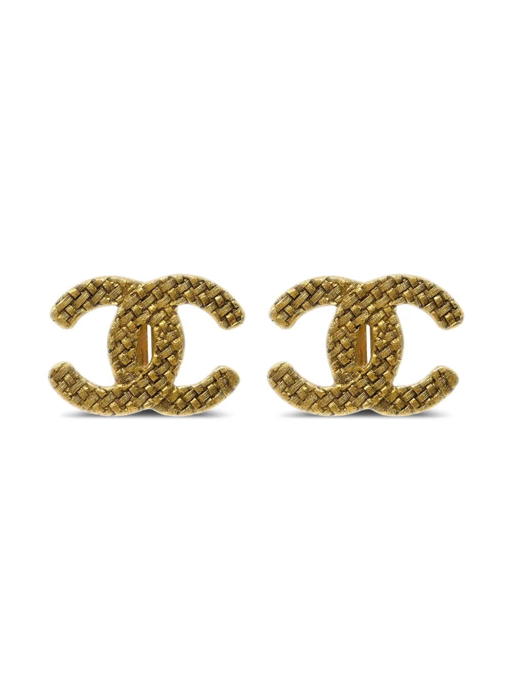 CHANEL Pre-Owned 1990-2000s CC earrings | Gold | Image 1
