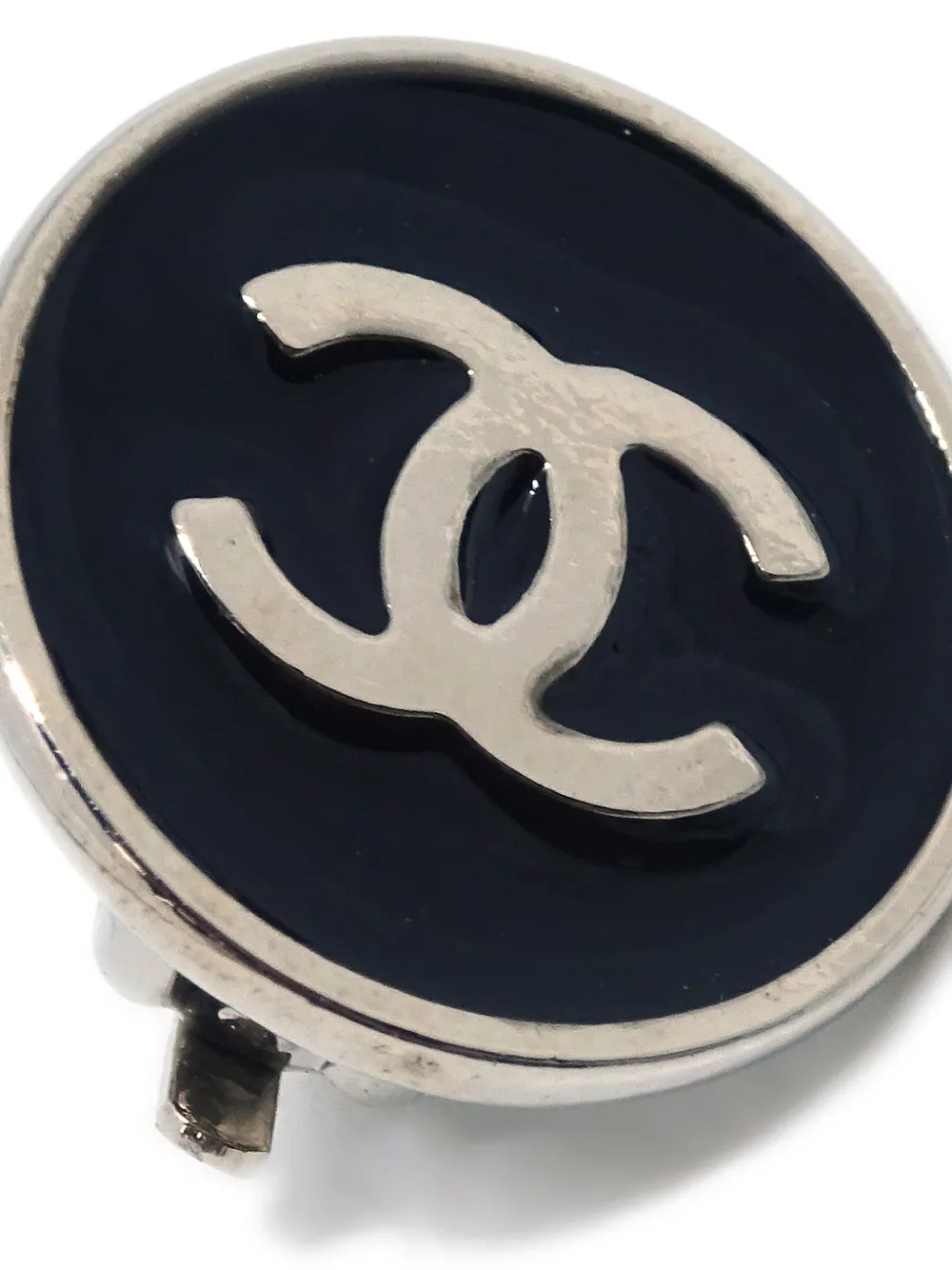 CHANEL Pre-Owned 2004 oorclips met CC-logo - Zilver