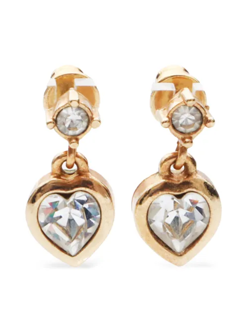 Boucles d'oreilles serties de strass (années 1990-2000) - Christian Dior Pre-Owned - Modalova
