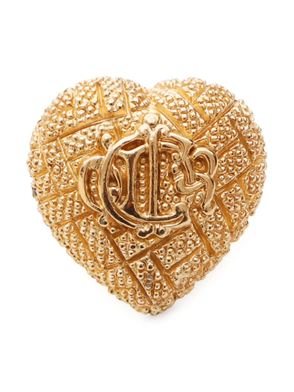 2000s logo heart brooch