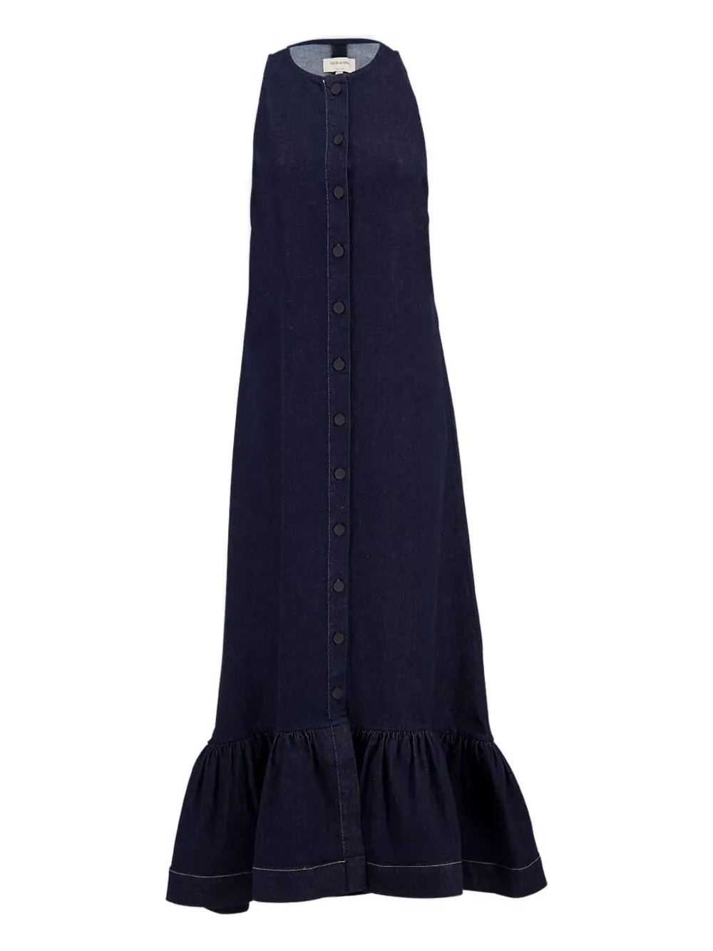 Zeus+Dione ruffled denim maxi dress | Blue | Image 1