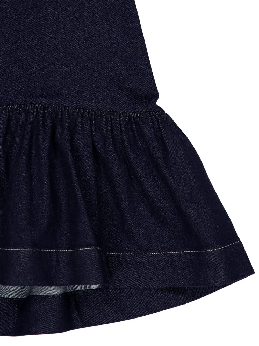  Zeus+dione Ruffled Denim Maxi Dress - Blue 