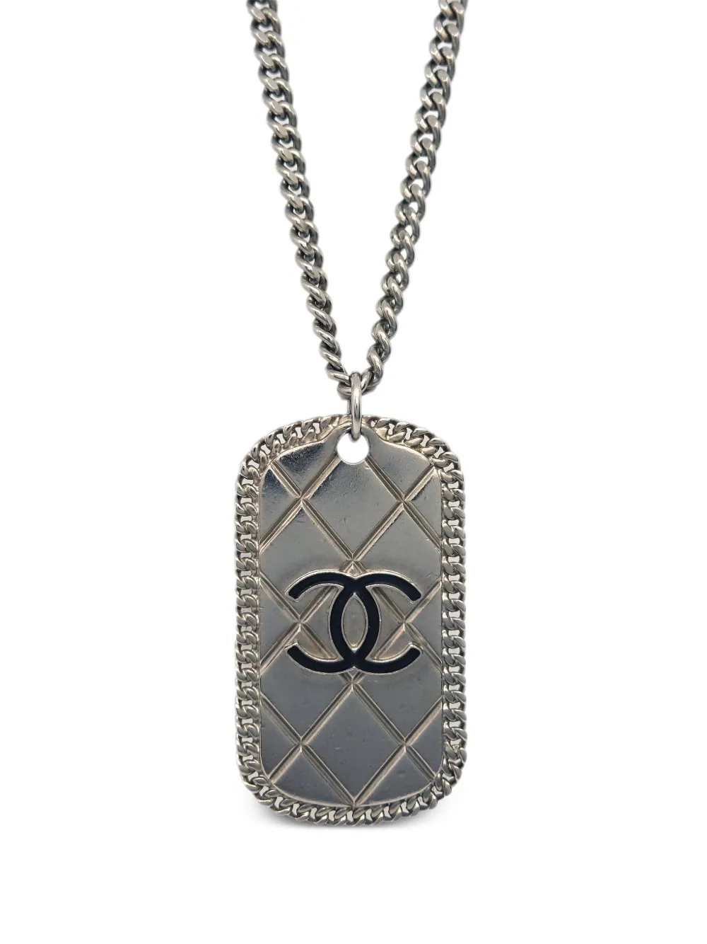 CHANEL Pre-Owned 2009 halsketting met CC-logo - Zilver