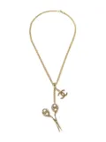 CHANEL Pre-Owned 2002 Scissors CC necklace - Gold