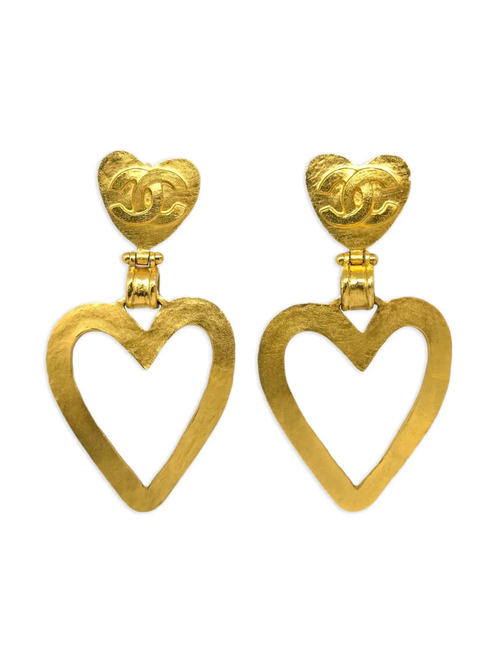 CHANEL Pre-Owned 1995 Heart earrings | Gold | Image 1