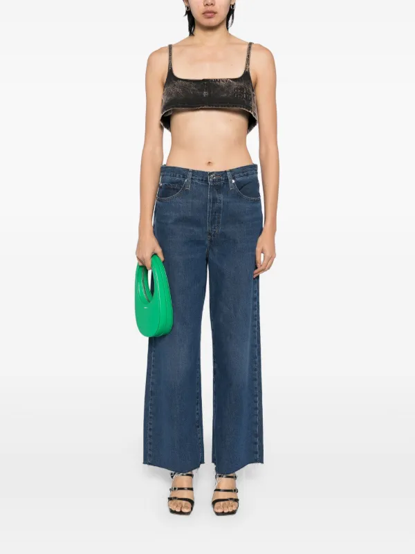 FRAME Le Low Baggy wide-leg Jeans | Blue | FARFETCH JO