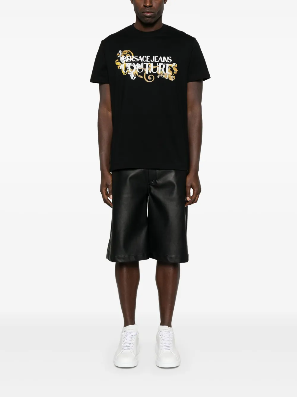 Versace Jeans Couture T-shirt met logoprint - Zwart