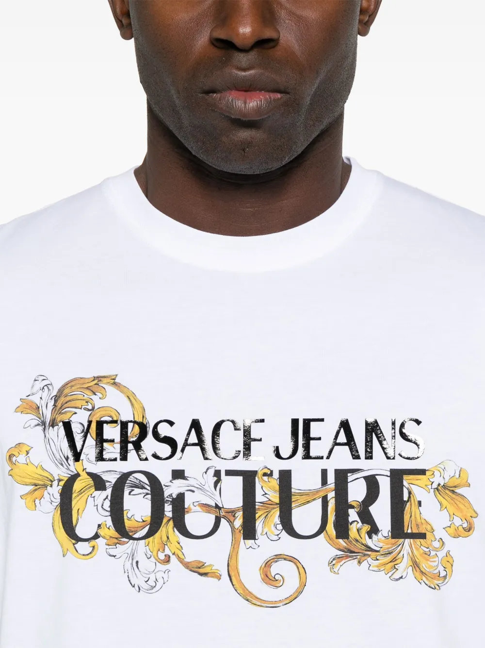VERSACE JEANS COUTURE LOGO-PRINT T-SHIRT