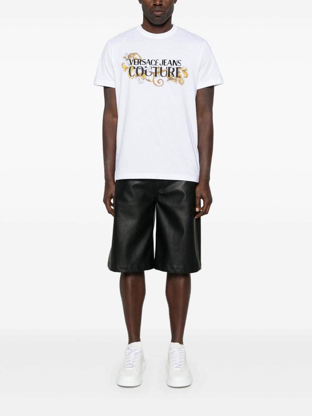 Versace Jeans Couture T-shirt met logoprint - Wit