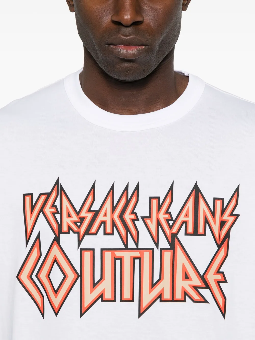 VERSACE JEANS COUTURE LOGO-PRINT T-SHIRT
