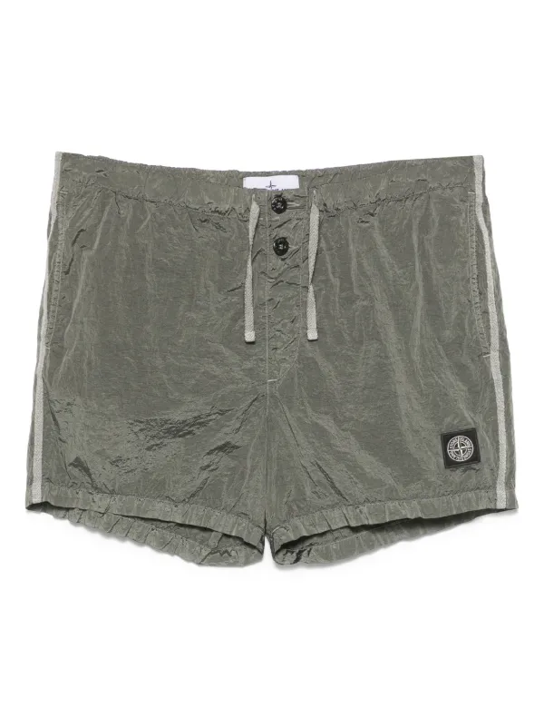 STONE  コンパスバッジ　ショートパンツ Stone Island コンパスバッジ ショートパンツ | グリーン | FARFETCH JP