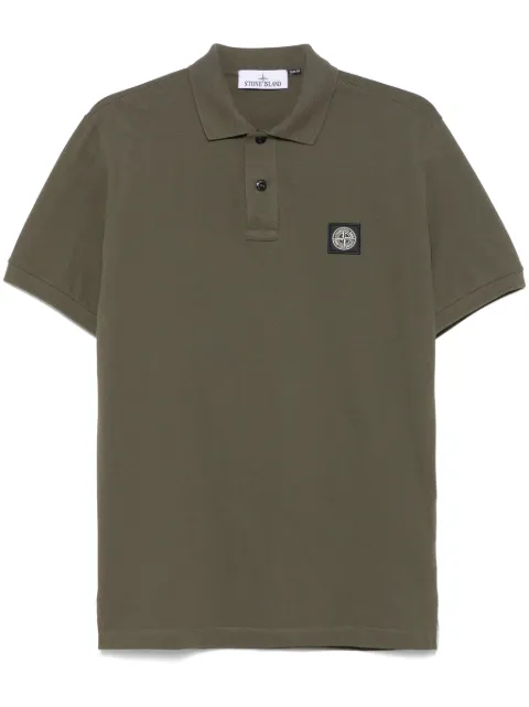 Stone Island piqué-weave polo shirt