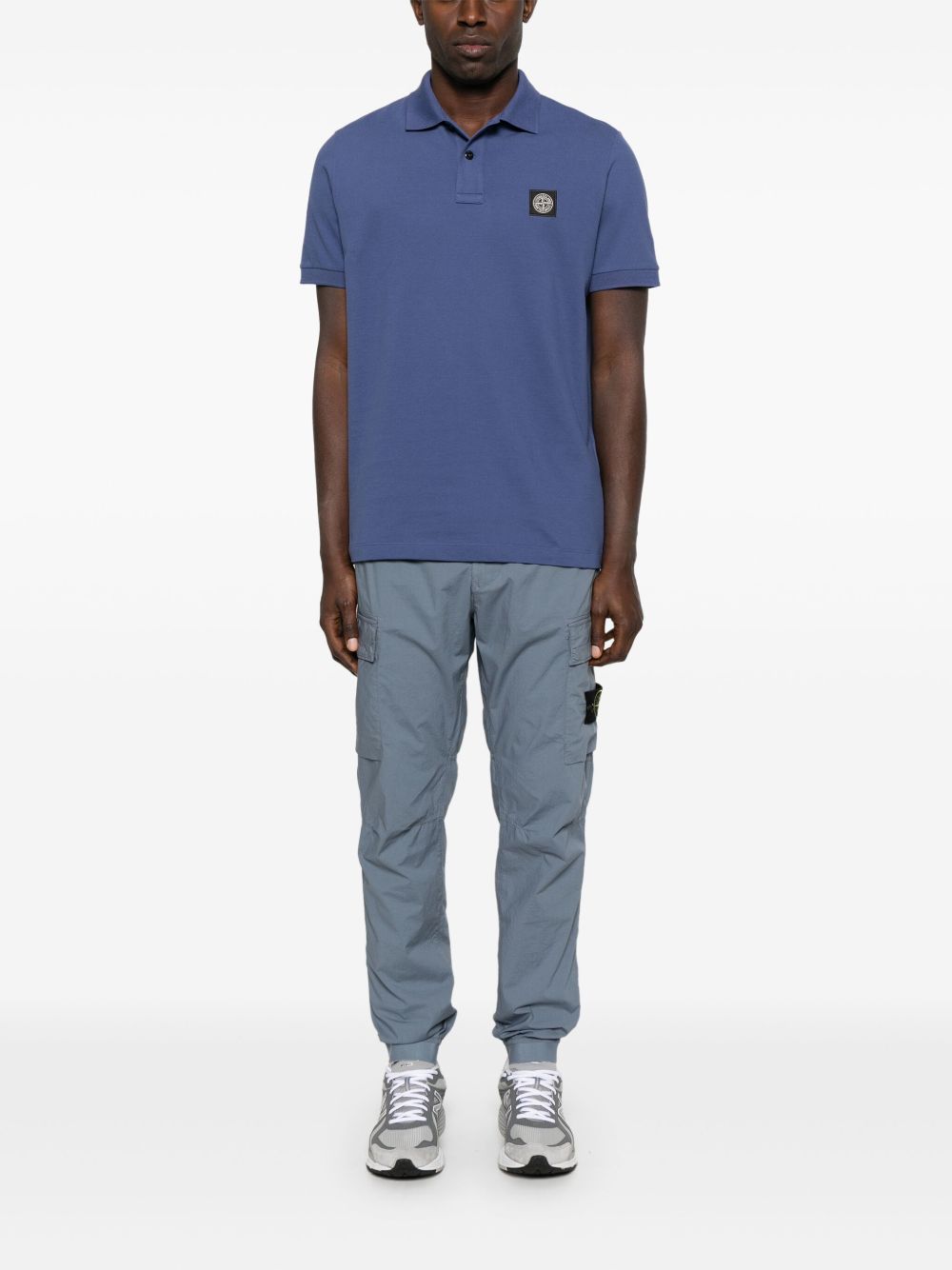 Stone Island Piqué poloshirt - Blauw